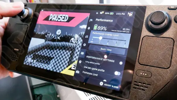 스팀 덱 설정 메뉴