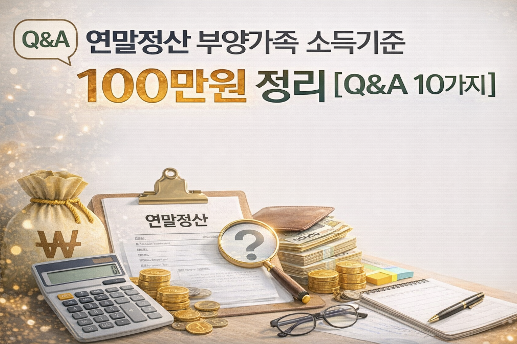 연말정산 부양가족 소득 100만원 기준 완벽정리