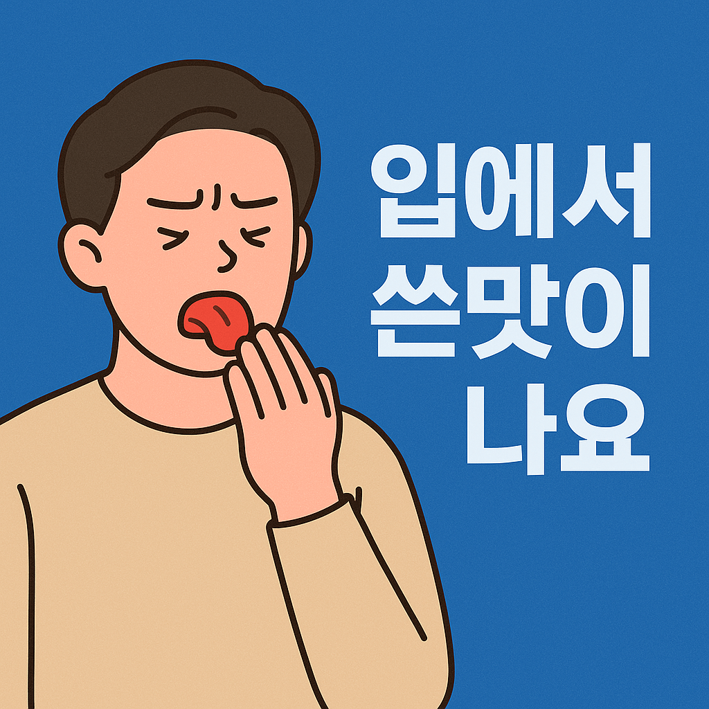 입에서 쓴맛이 나요