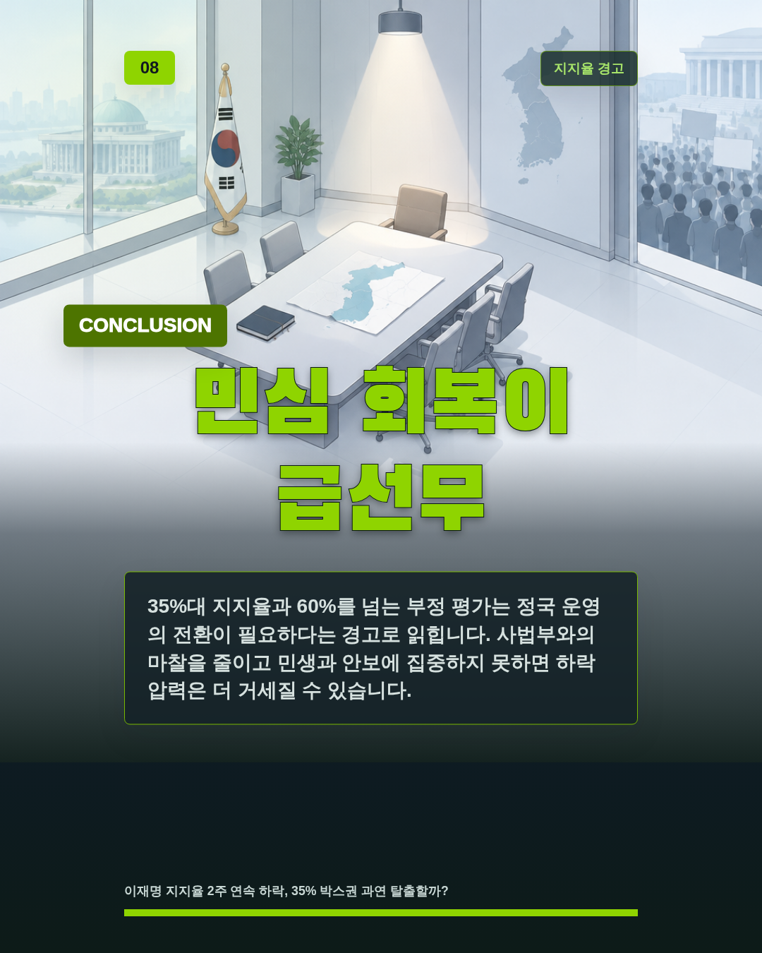 민심 회복이 급선무