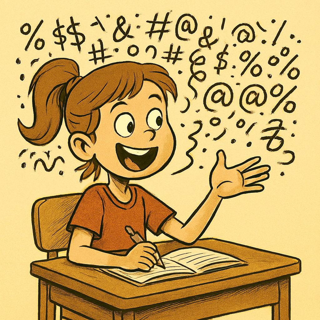 말 많은 여자가 책상에서 재잘거리고있음