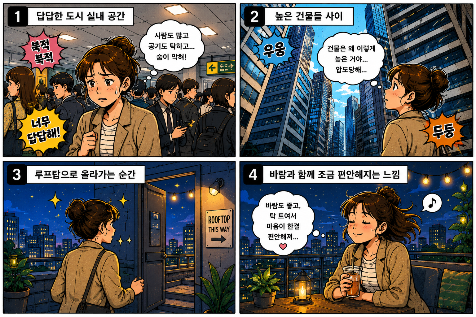 답답한 도시공간에서 벗어난 루프탑 공간의 매력