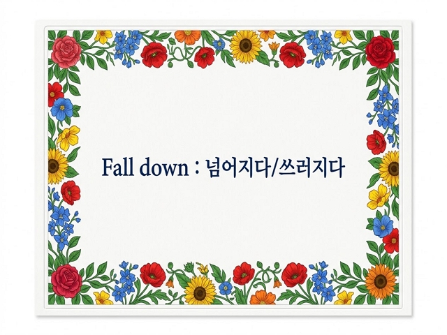 Fall down 넘어지다