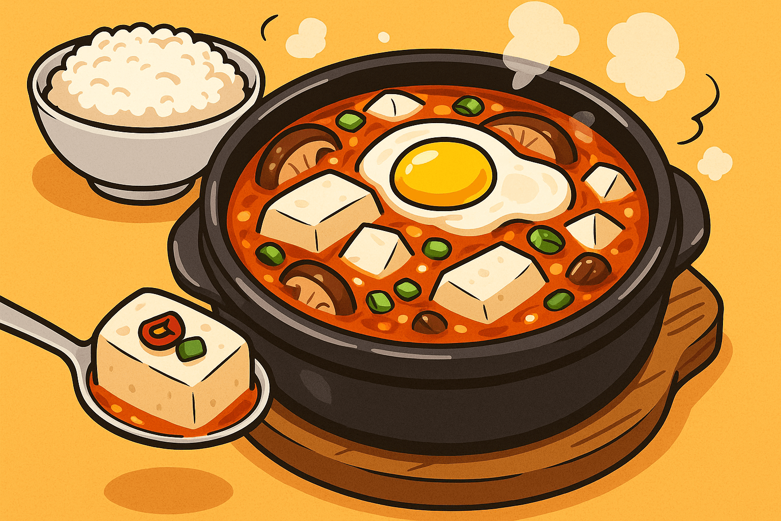 순두부찌개 부드러운 고소함의 완성