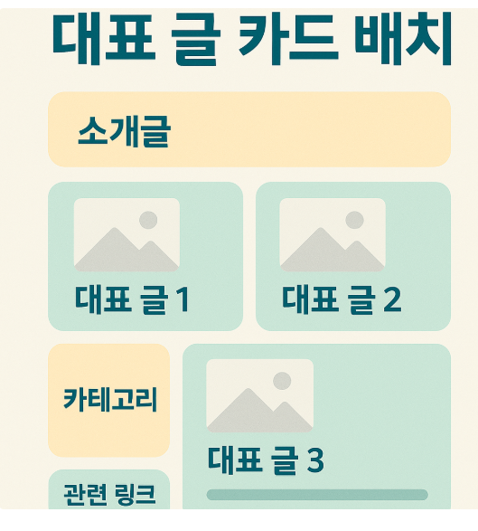 대표 글 카드 배치