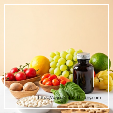 철분제와 과일들