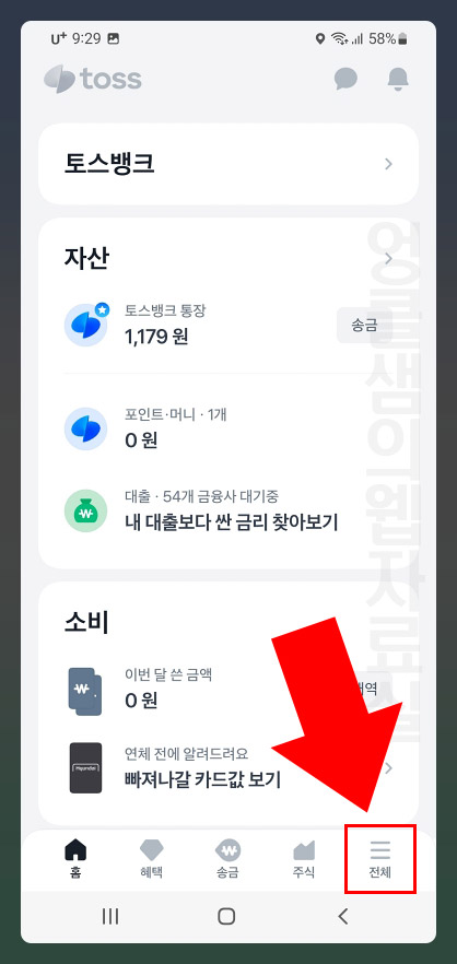 토스 메뉴