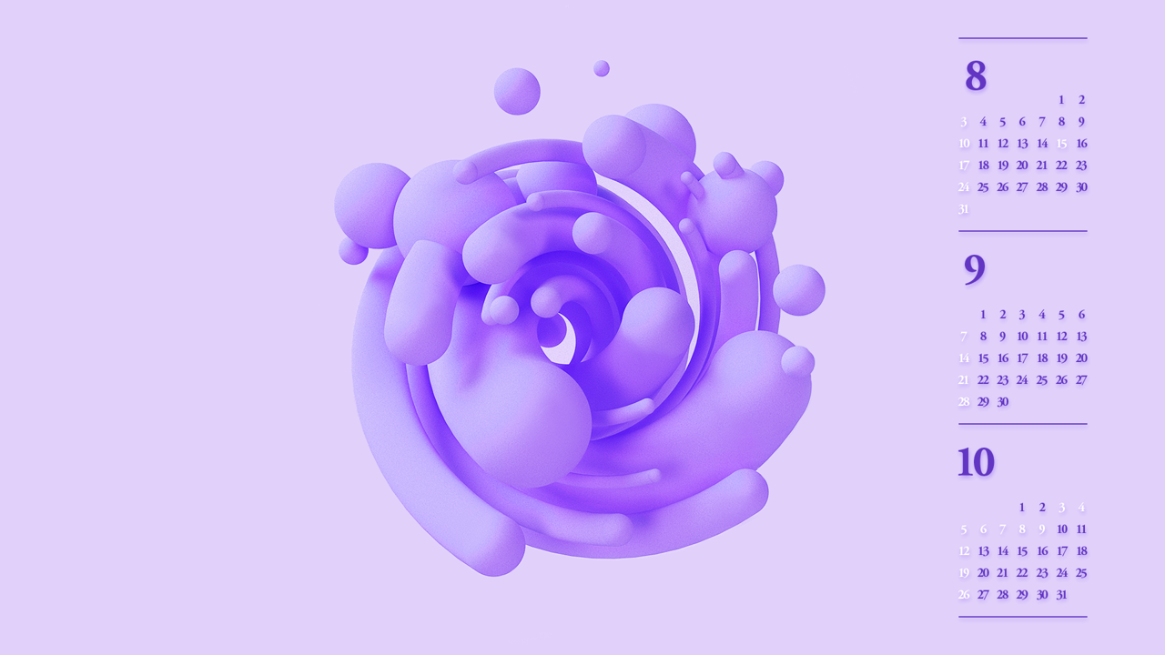 06 보라색 그래픽 B - 2025년9월 노트북배경화면