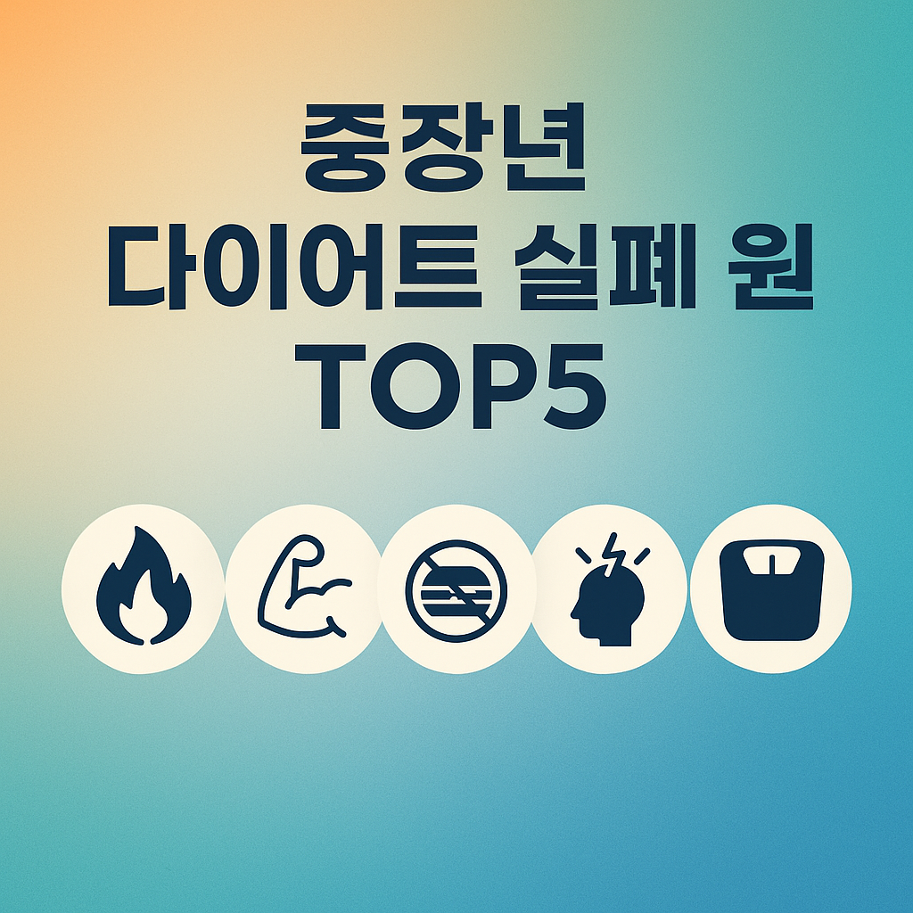 중장년 다이어트 실패 원인 TOP5