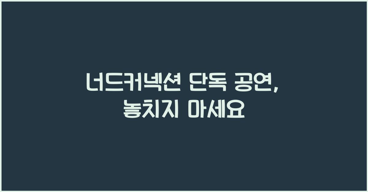 너드커넥션 단독 공연