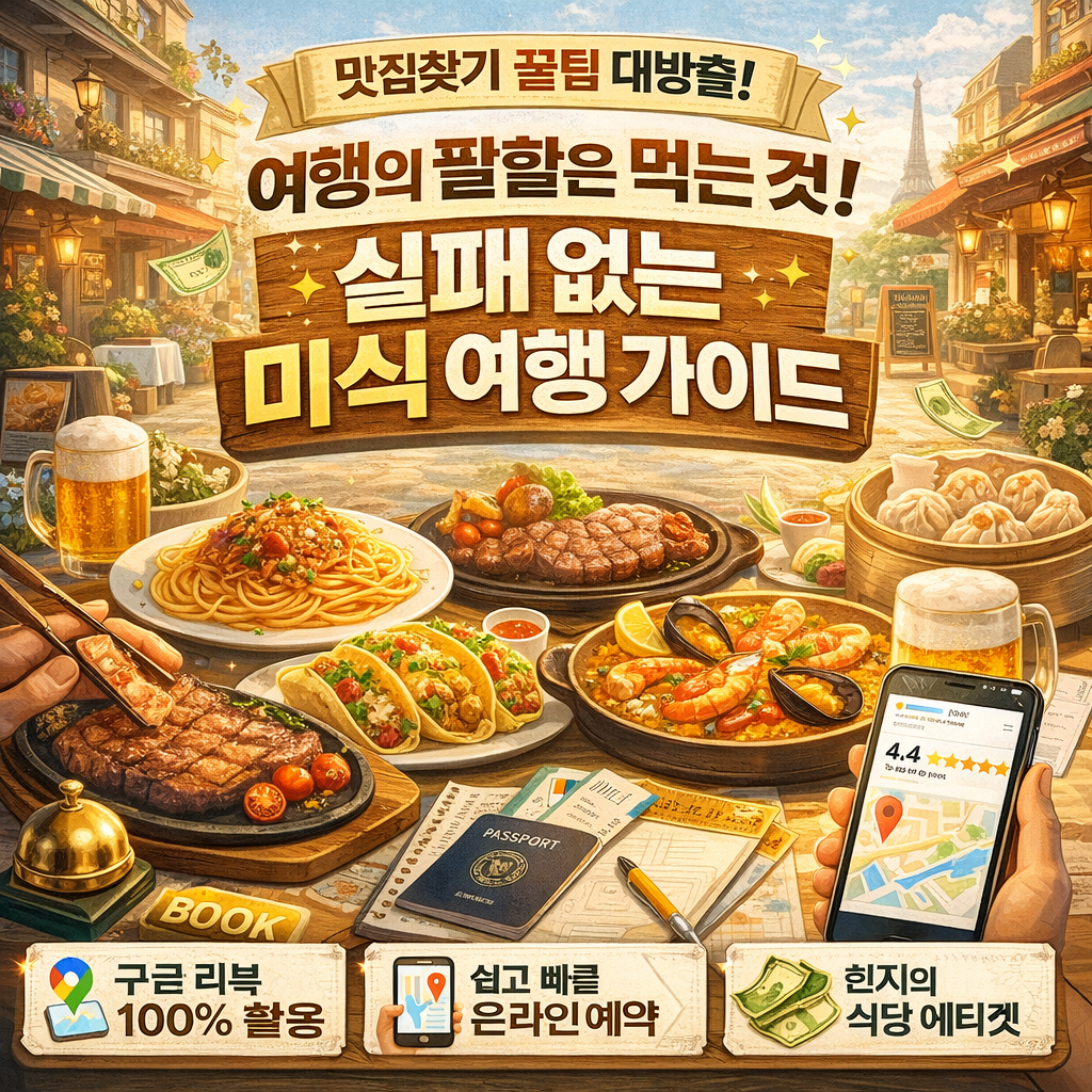 해외여행 현지 맛집 완벽 정복: 구글 리뷰 분석부터 실전 예약 팁까지