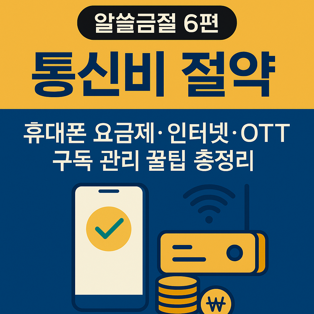 통신비 절약 – 휴대폰 요금제·인터넷·OTT 구독 관리 꿀팁 총정리