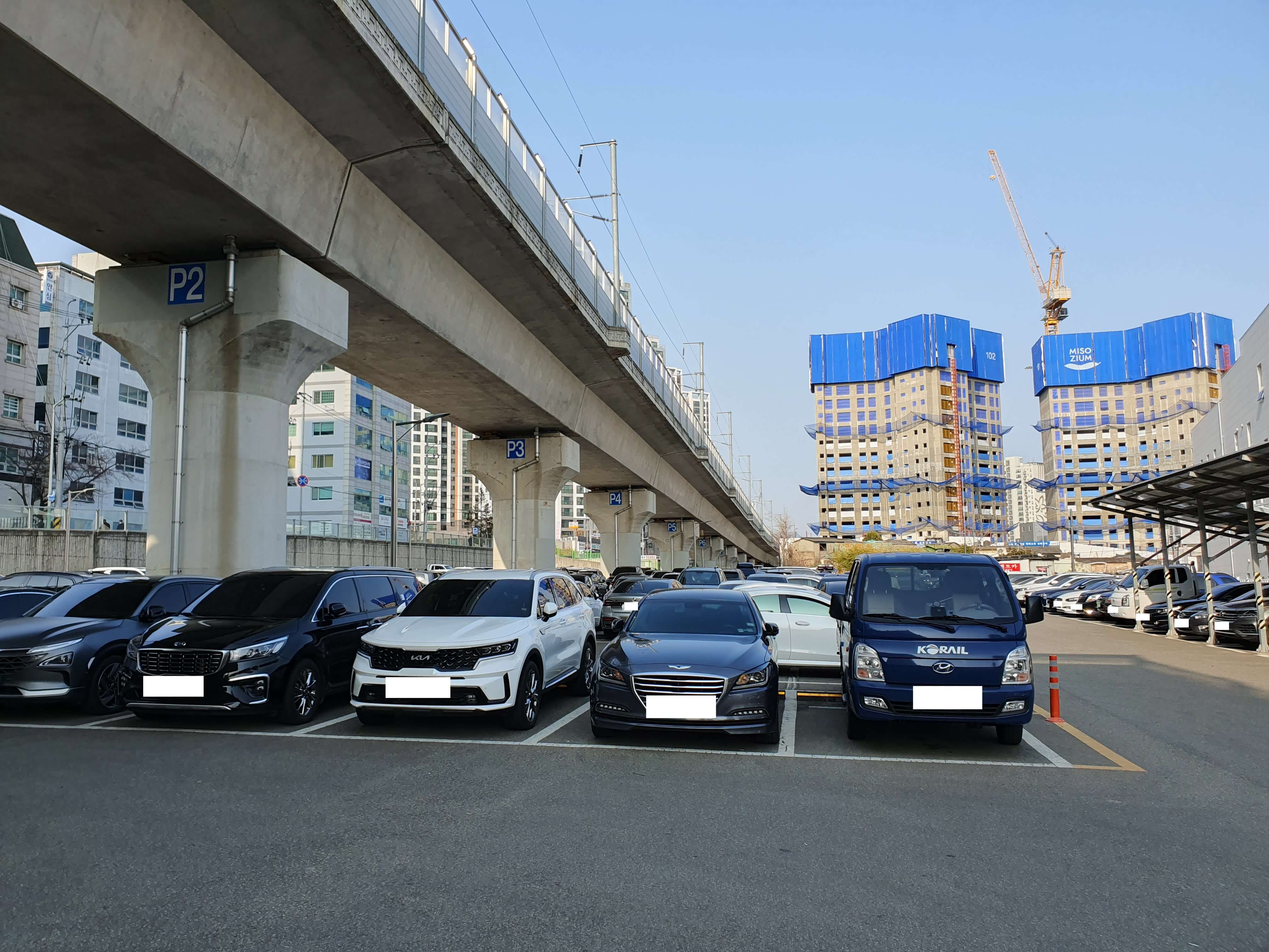 거제역 민영주차장 모습