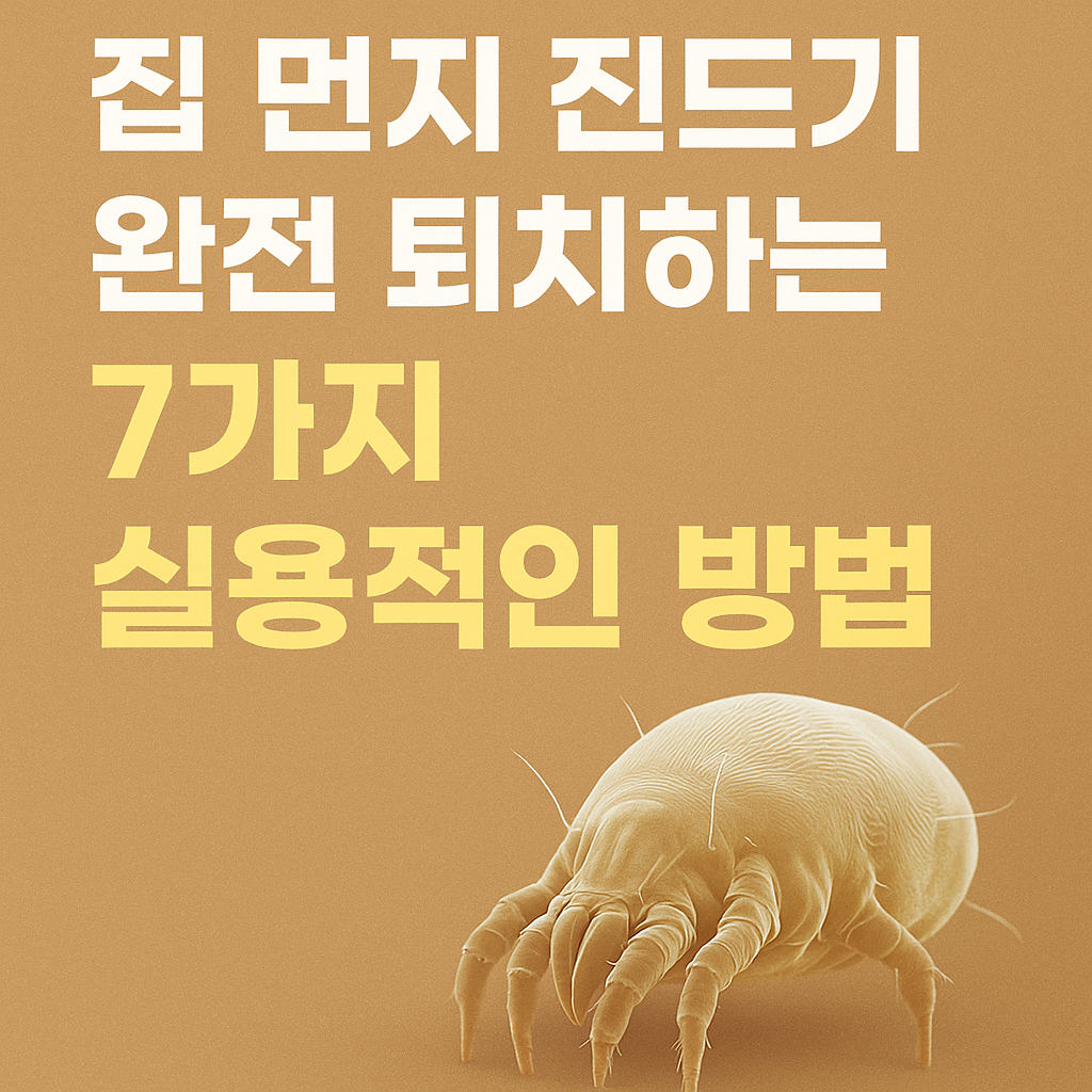 집 먼지 진드기 완전 퇴치하는 7가지 실용적인 방법