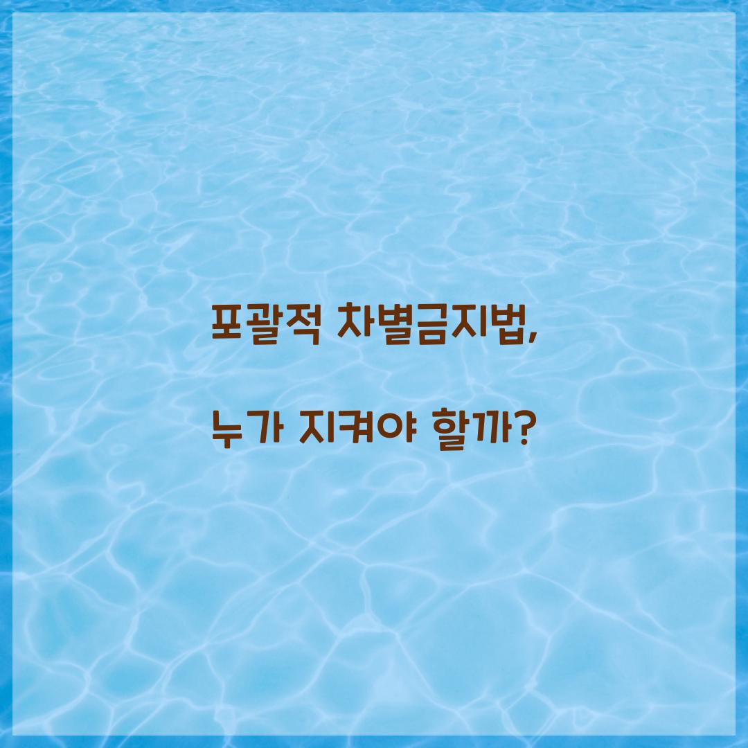 포괄적차별금지법