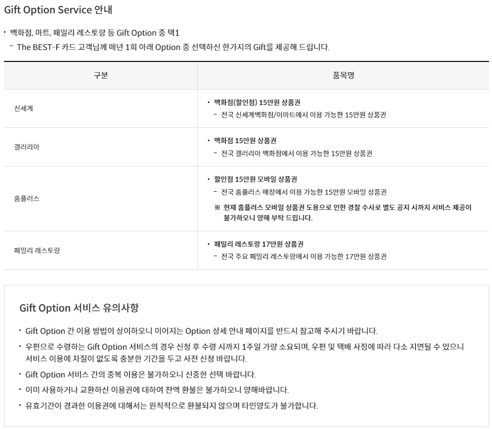 신한 더 베스트카드 F(The Best-F)