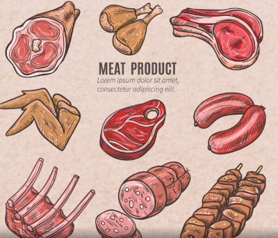 가공육 일러스트