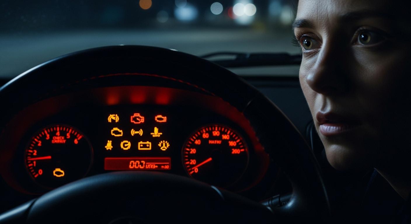 자동차 경고등 나는 꿈