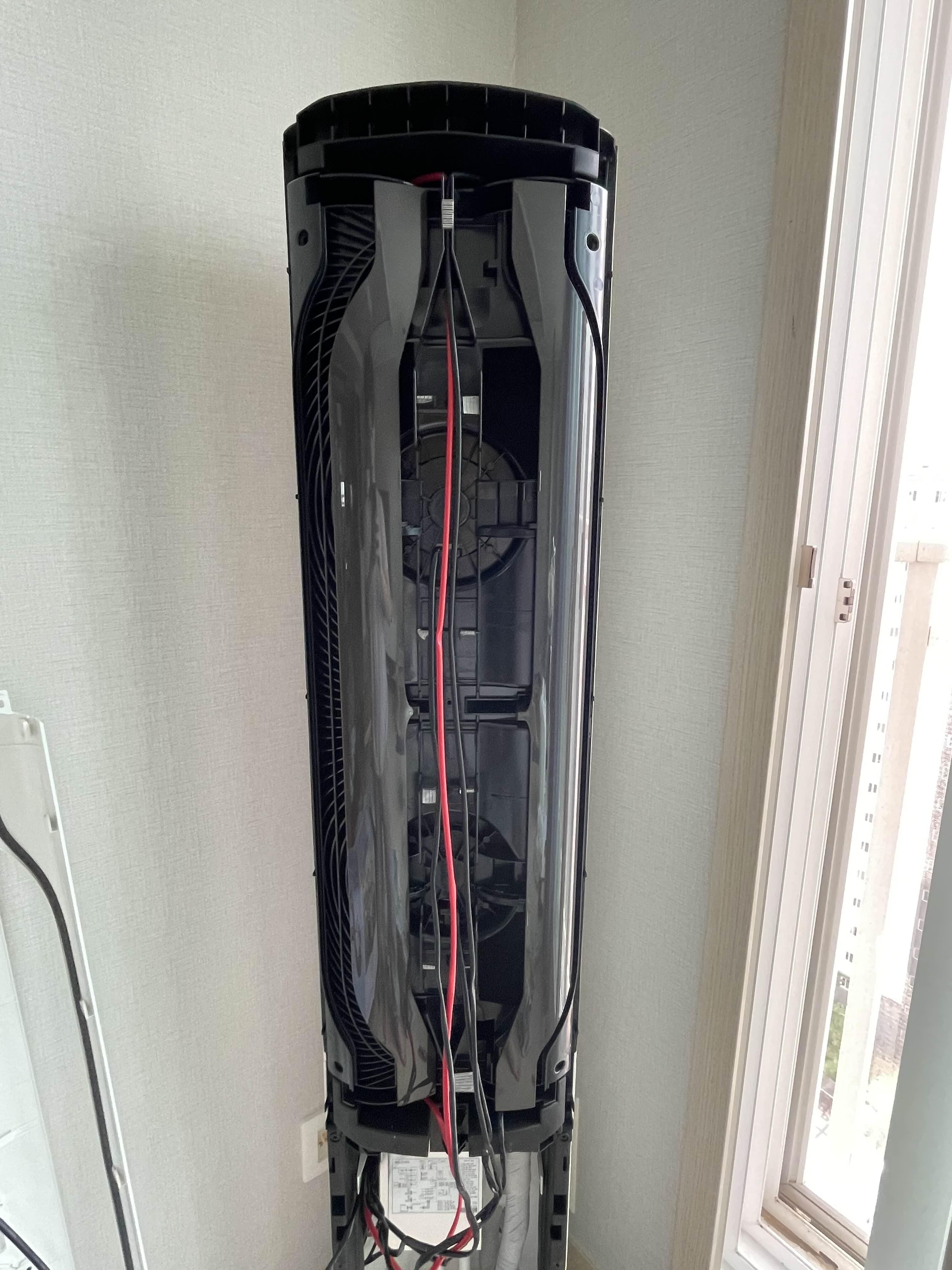 엘지 휘센 2 in 1 에어컨 청소 후 전선 정리하기