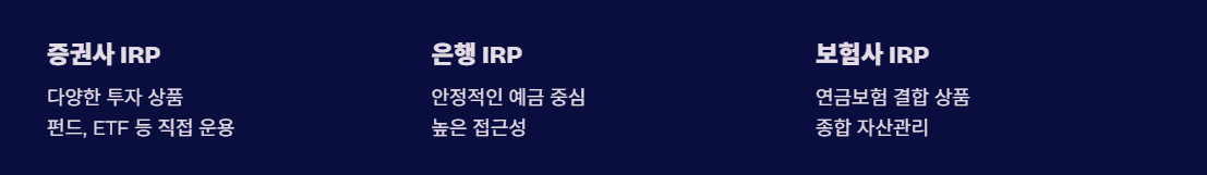 IRP 계좌개설 방법