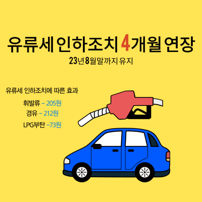 유류세 인하조치 4개월 연장