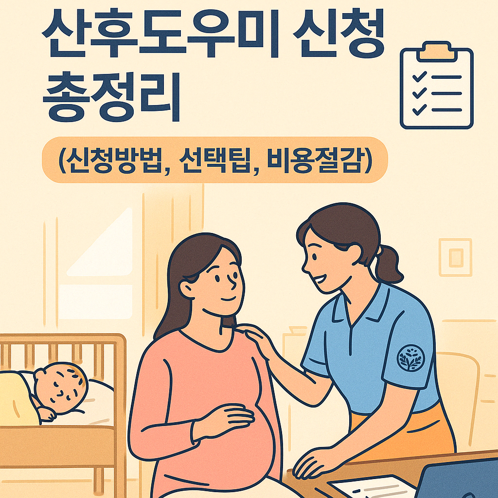 2025년 기준 산후도우미 정부지원 서비스 안내 인포그래픽