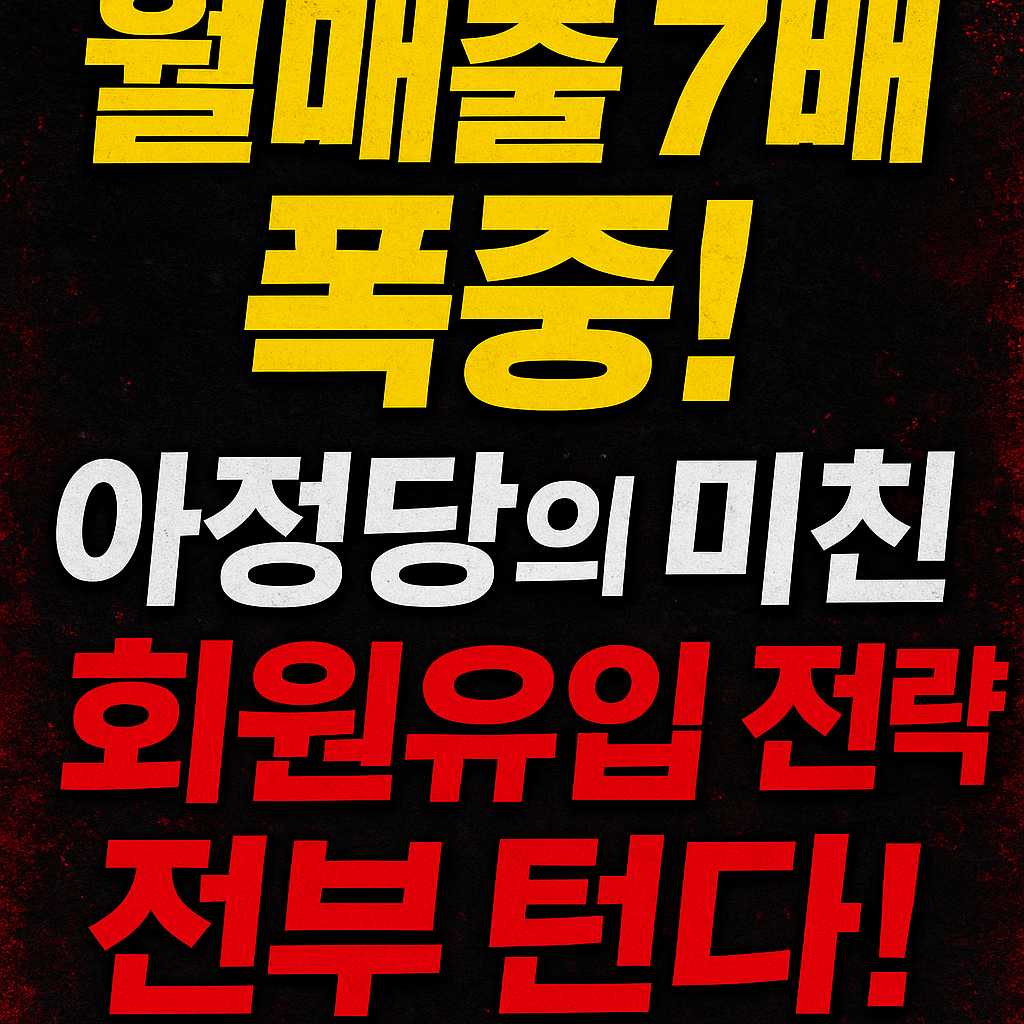 아정당 회원 유입