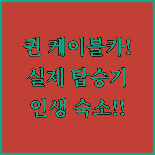 베트남 하롱베이 퀸 케이블카 실제 탑..