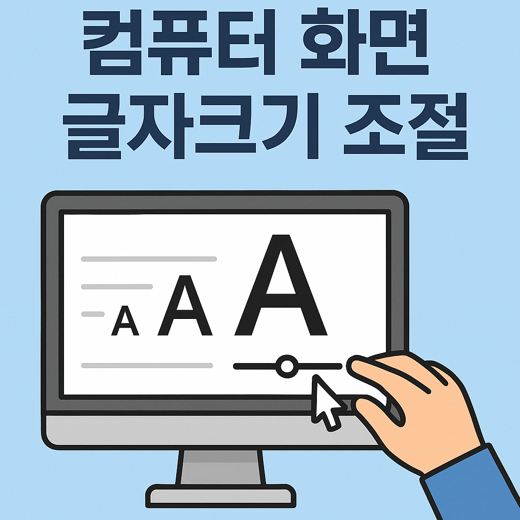 컴퓨터 화면 글자크기 조절