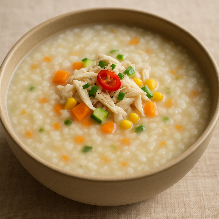 아이들의 보양식 닭죽 사진