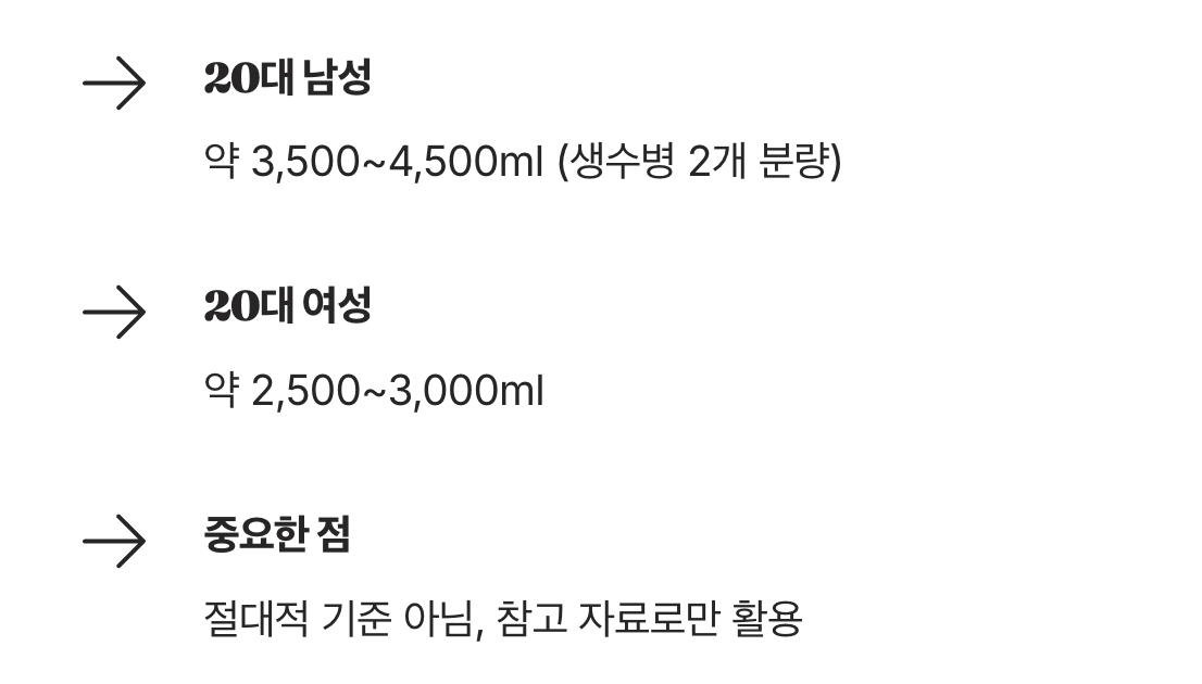 참고해 보세요, 평균적인 수치