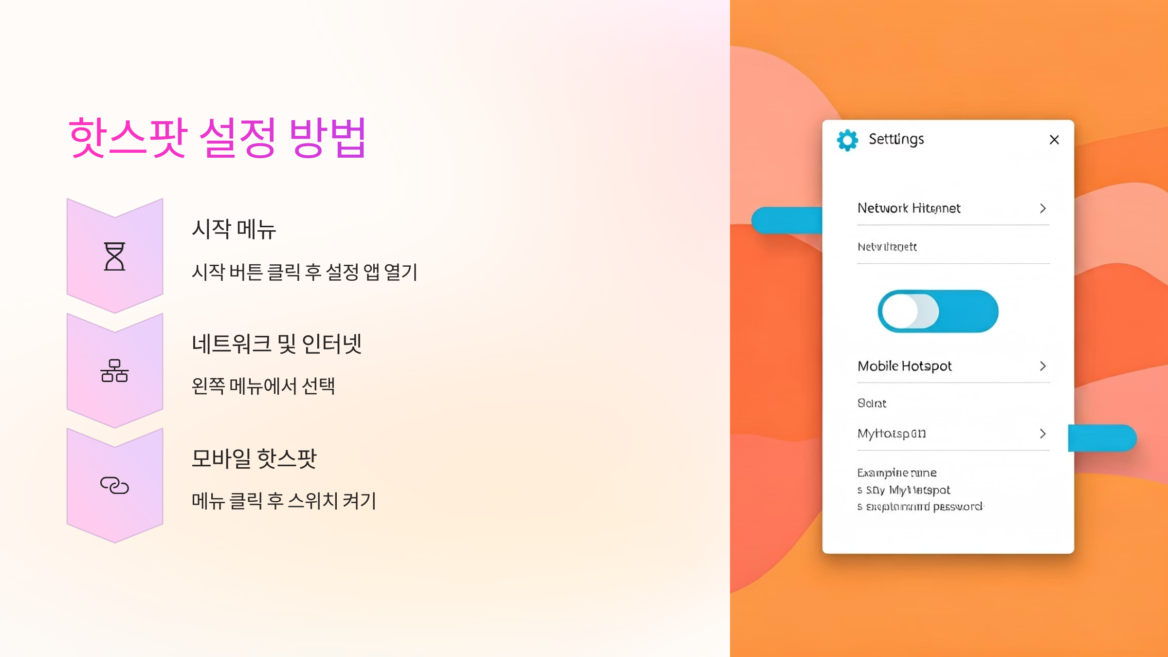 핫스팟설정방법