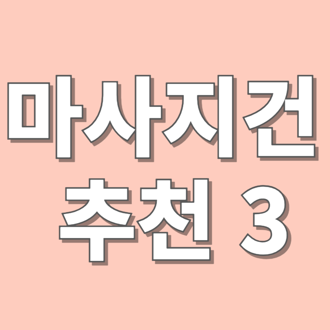 추천 마사지건