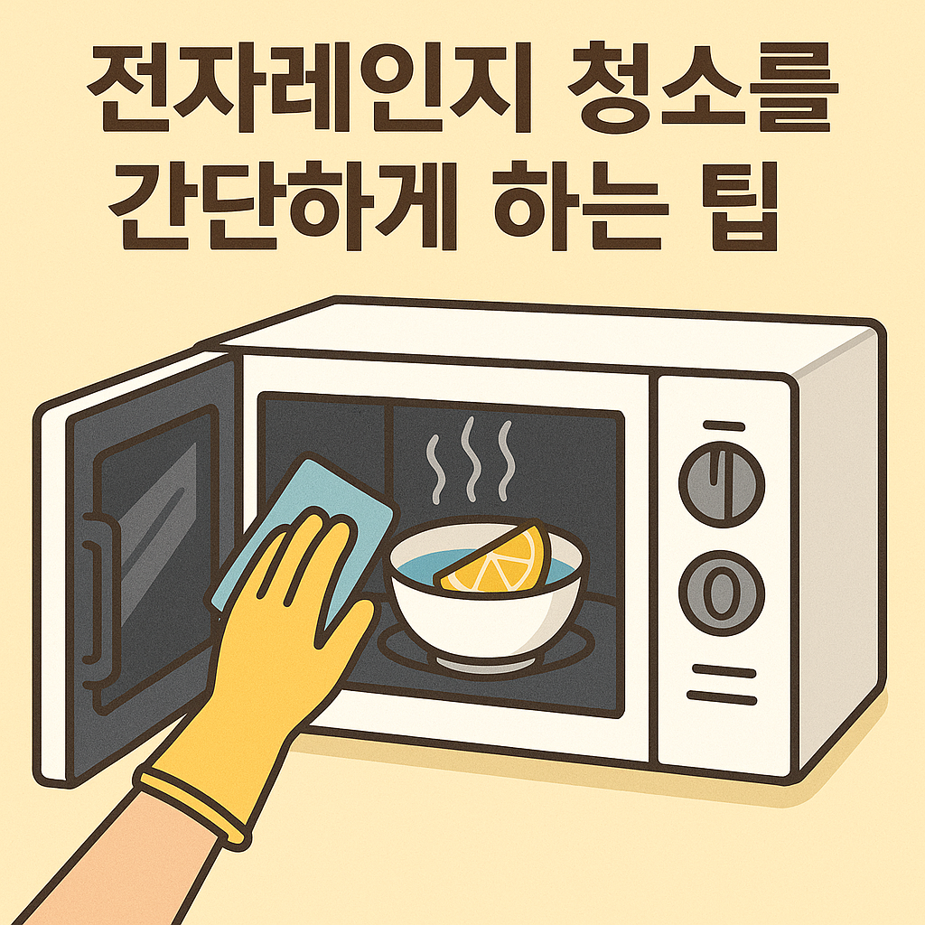전자레인지 청소를 간단하게 하는 팁