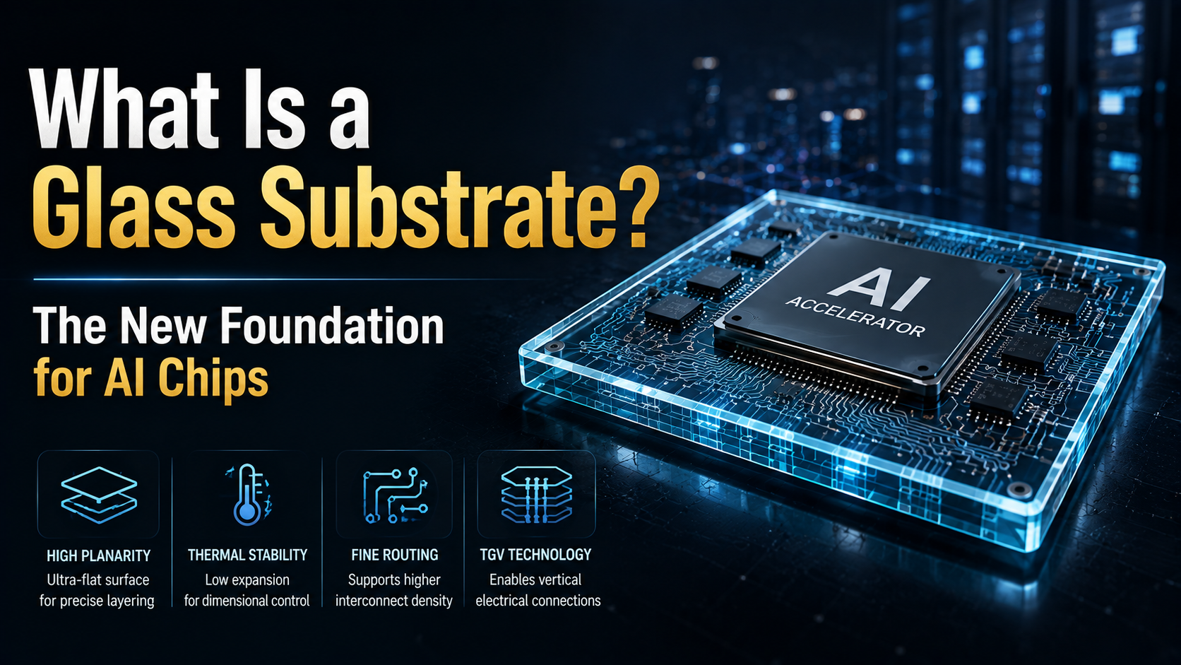 Glass substrate technology for next-generation AI chip packaging