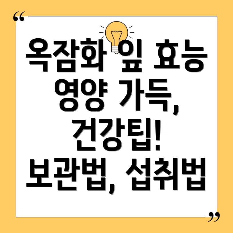 옥잠화 잎