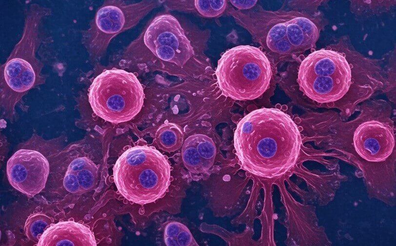 암세포, 보라색, 동그라미