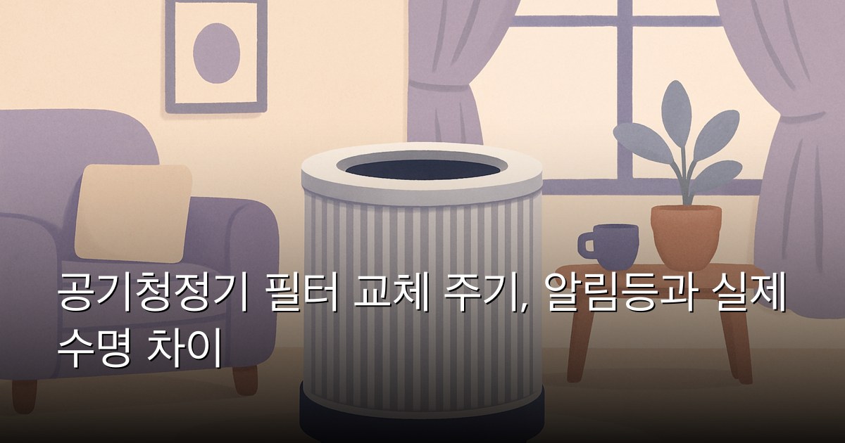 공기청정기 필터 교체 주기, 알림등과 실제 수명 차이