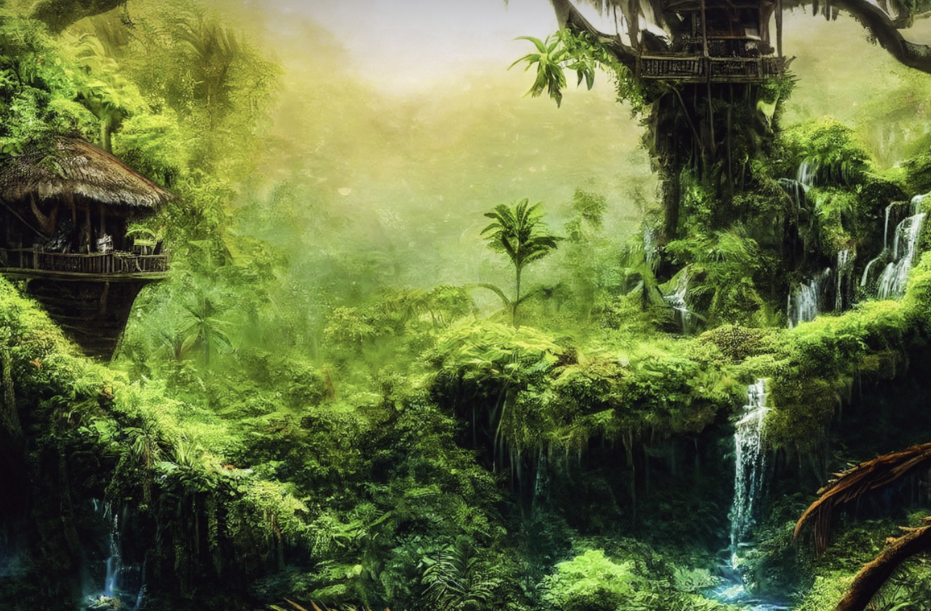 정글북 영화에 나오는 숲 장면