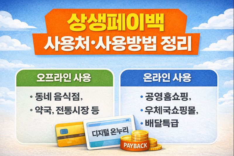 상생 페이백 결제 방식 예시 이미지