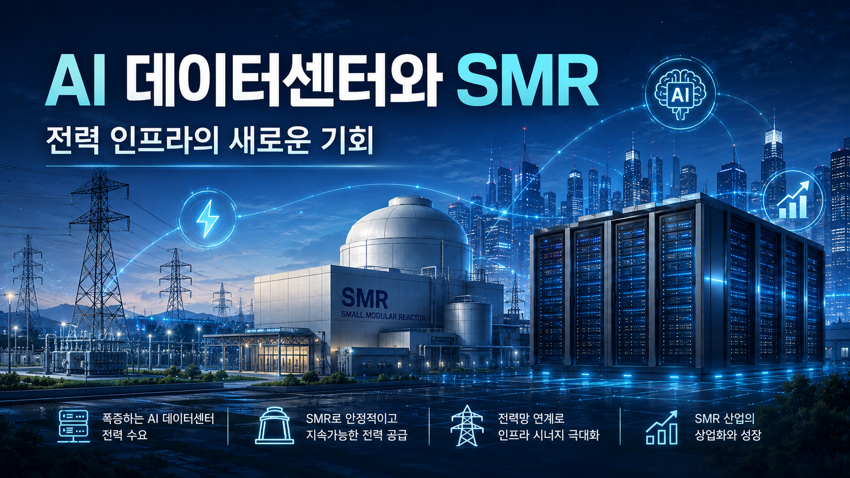 AI 데이터센터와 SMR 관련 내용 이미지
