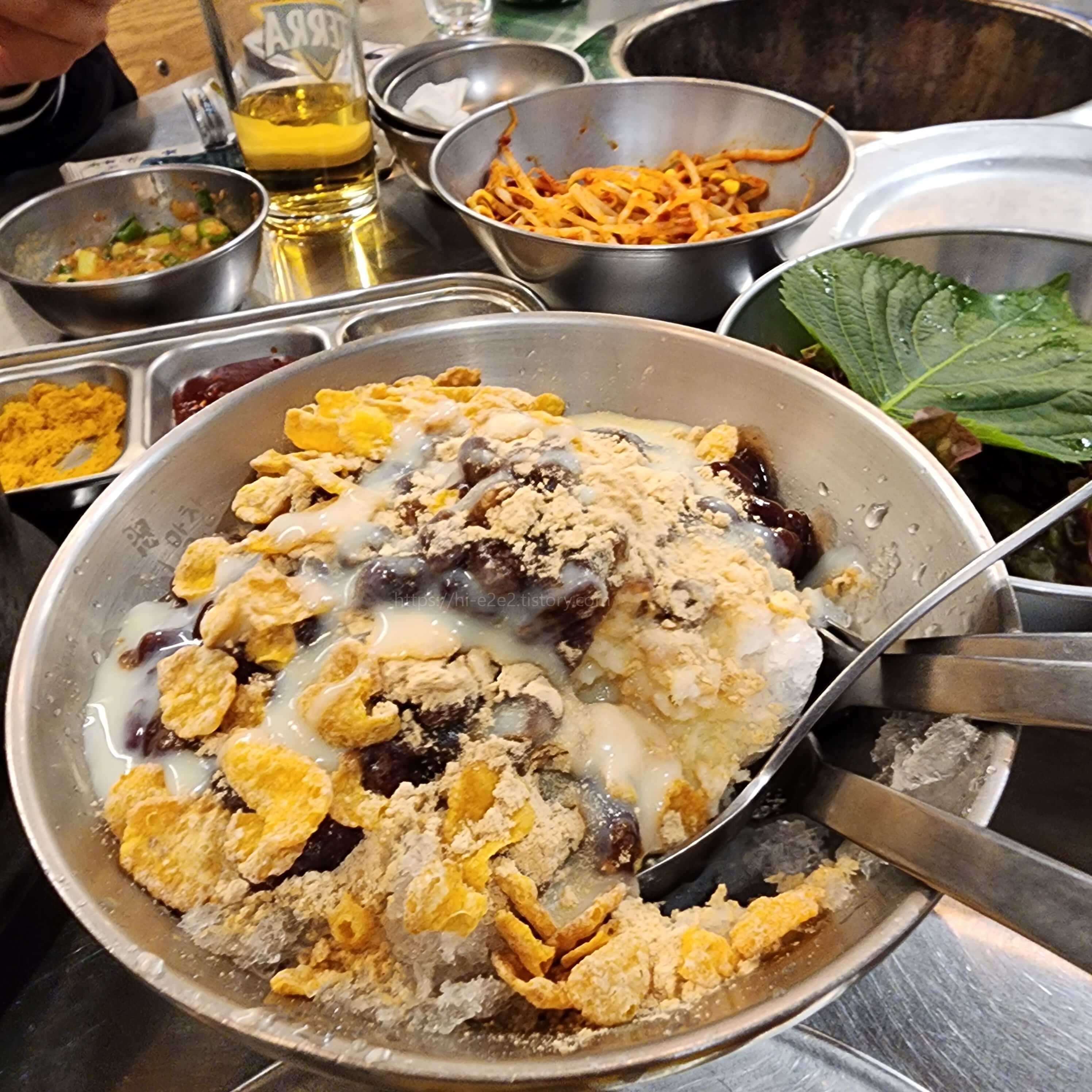 우야지막창 팥빙수