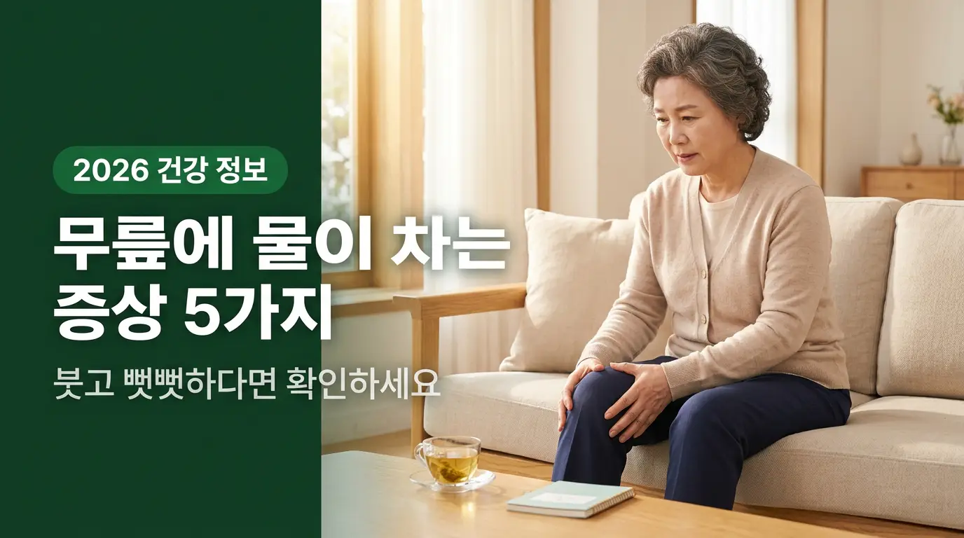 무릎에 물이 차는 증상 5가지 원인 치료 안내 썸네일"