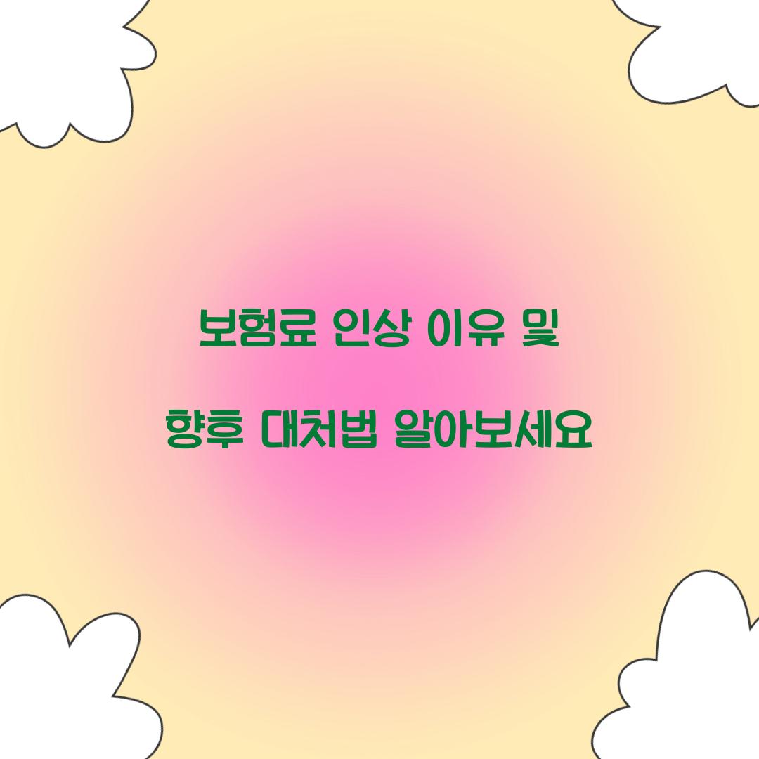 보험료 인상 이유