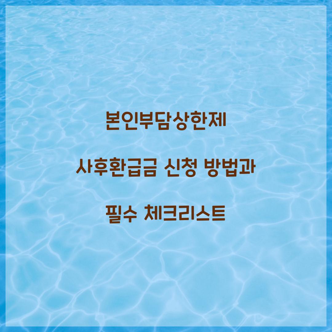 본인부담상한제 사후환급금