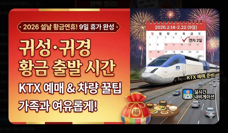 설날 귀성 팁(일정, 시간)(2026년 + 전략)