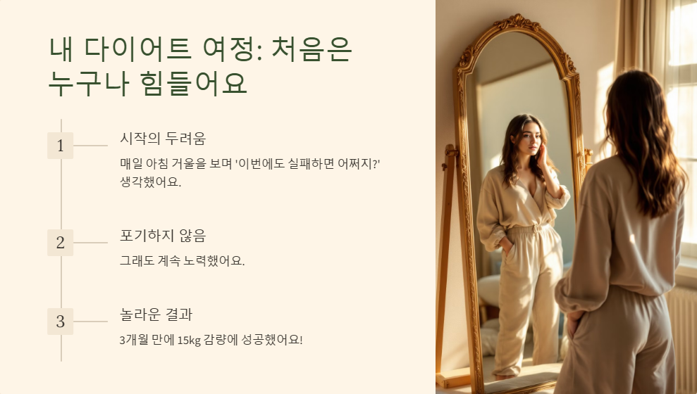 다이어트 성공 사례, 실제 체중 감량 후기 공개