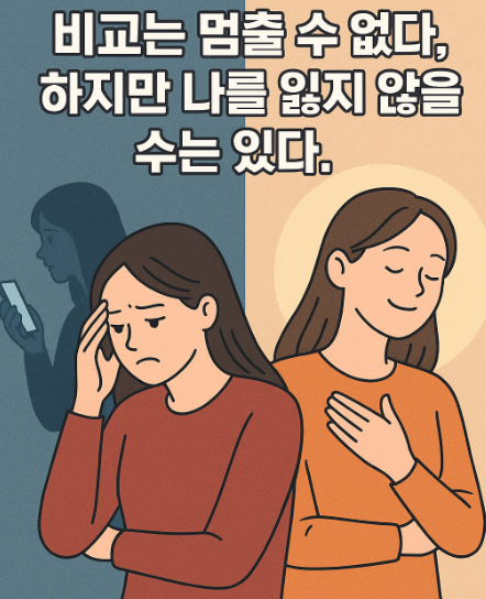비교는 멈출 수 없다, 하지만 나를 잃지 않을 수는 있다.