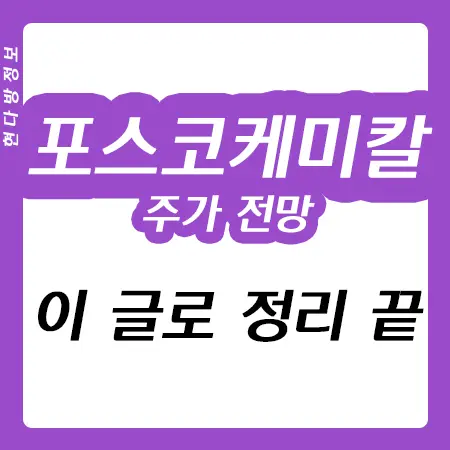 포스코케미칼 주가 전망 - 2차전지 관련주