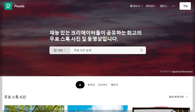 저작권 없는 무료 이미지 다운로드 사이트 추천, 픽셀스 Pexels
